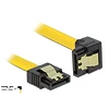 Delock 82479 Cable sata 50cm down/straight metal yellow kép