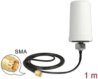 Delock 3.0 DBI wlan 802.11 ac/a/h/b/g/n antenna sma plug 1.4 -  omnidirectional with connection cable kép
