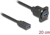 Delock 3.0 F/F D-TYPE Usb-a 3.0 -> usb-a 3.0 f/f d-type modul 0.2m fekete kép