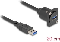Delock 3.0 M/F D-TYPE Usb-a 3.0 -> usb-a 3.0 m/f d-type modul 0.2m fekete kép
