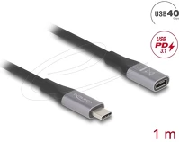 Delock 3.1 240 W 1 M USB 40 Gbps bővítő kábel USB Type-C  apa - anya PD kép