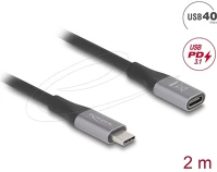 Delock 3.1 240 W 2 M USB 40 Gbps bővítő kábel USB Type-C  apa - anya PD kép