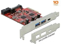 Delock 3.2 GEN 2 2+1-PORT Usb-a usb-c 3.2 gen 2 2+1-port pcie x4 bővítőkártya kép