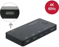 Delock 3840X2160@60HZ Usb-c usb2.0 hdmi kvm switch fekete 3840x2160@60hz