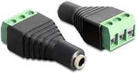 Delock 3PIN F/F Jack stereo 3,5mm -> terminal block 3pin f/f adapter fekete kép