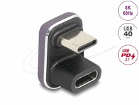 Delock 40 GB/S pd 3.1 240 w dugasz-alakú u-alakú 8k 60 hz fém kép