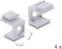 Delock 4043619876099 Keystone fehér borító 7 mm-es lyukkal, 4 db. kép