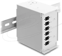 Delock 4043619910663 6 portos optikai szál elosztó panel, sc simplex vagy lc duplex kép