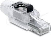 Delock 4043619911271 rj45 csatlakozó dugó helyszíni szereléshez cat.6a, árnyékolatlan kép