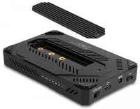 Delock 2.5 USB Type-C ház 1 x M.2 NVMe SSD-hez, valamint 1 x  , klón funkciós SATA SSD / HDD-hez kép