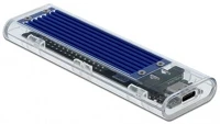 Delock 42620 Delock külső ház m.2 nvme pcie ssd usb 3.1 gen 2 type-c female, átlátszó kép