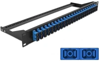 Delock 43392 19  száloptikás csatlakozó panel 24 portos sc duplex kék kép