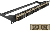 Delock 43394 19  száloptikás csatlakozó panel 24 portos sc duplex bézs kép