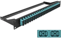 Delock 43395 19  száloptikás csatlakozó panel 24 portos sc duplex vízkék kép