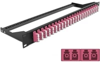 Delock 43403 19  száloptikás csatlakozó panel 24 portos lc quad ibolya kép