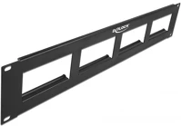 Delock 45 19 Easy 45 19  patch panel kivágás 4 x 90,5 x 45,2 mm, 2u, fekete kép