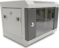 Delock 4U SZÜRKE 10  hálózati szekrény üvegajtóval 4u szürke kép