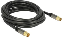 Delock 5M RG-6/U FEKETE Iec m/f antenna kábel 5m rg-6/u fekete kép