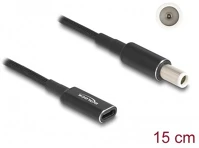 Delock 60037 Usb-c -> dc 7,4 x 5,0mm f/m töltőkábel 0.15m fekete dell kép