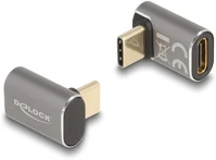 Delock 60054 Usb-c -> usb-c m/f adapter szürke 90°