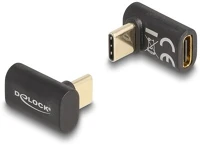 Delock 3.0 100 W 8K 60 HZ Usb-c -> usb-c m/f adapter fekete 90°