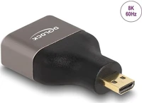 Delock 60079 Hdmi micro d ethernet -> hdmi 2.1 ethernet m/f adapter szürke kép