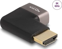 Delock 60084 Hdmi 2.1 ethernet -> hdmi 2.1 ethernet m/f adapter fekete 90° jobb kép