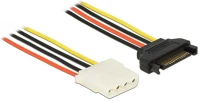 Delock 60137 Sata power 15pin -> molex power 4pin m/f tápkábel 0.5m kép