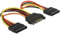 Delock 60143 Sata power 15pin -> 2db sata power 15pin m/f tápkábel 0.15m kép
