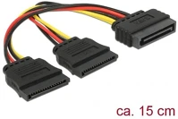 Delock 60174 Sata power 15pin -> 2db sata power 15pin tápkábel 0.15m kép