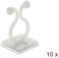 Delock 60175 Természetes kábel kötegelő öntapadó alappal 10 db kép