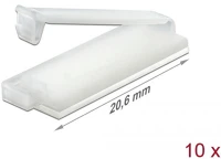 Delock 60181 Természetes színű öntapadós kábeltartó zárócsattal 10 db kép