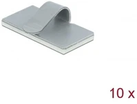 Delock 60184 Öntapadós kábelcsipesz, rozsdamentes acél 10 db kép