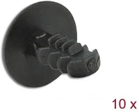 Delock 60188 Fenyő alakú kapocs, fekete 10 db kép