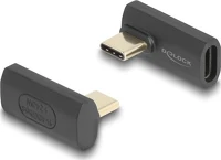 Delock 60244 Usb adapter 40 gbps usb type-c  pd 3.1 240 w csatlakozódugóval - csatlakozóhüvellyel, elforgatott ívelt bal / job