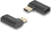 Delock 60245 Usb adapter 40 gbps usb type-c  pd 3.1 240 w csatlakozódugóval - csatlakozóhüvellyel, ívelt bal / jobb 8k 60 hz