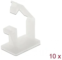 Delock 60250 Természetes színű öntapadós kábeltartó zárócsattal 10 db kép