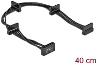 Delock 60395 Sata power 15pin -> 4db sata power 15pin m/f tápkábel 0.4m fekete kép