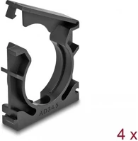 Delock 60488 Kábel borító tartó záróklippel 34,5 mm 4 db. fekete kép