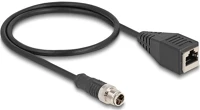 Delock 60623 Kábel m12 x kódolt 8 tűs apa - rj45 anya pvc 0,5 m kép