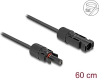 Delock 60675 Dl4 napelemes lapos kábel apa - anya 60 cm fekete kép