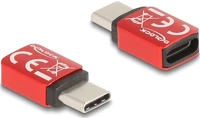 Delock 60689 Usb adatblokkoló usb type-c  csatlakozó - usb type-c  aljzat 240 w kép