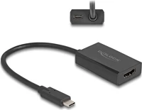 Delock 61058 Usb-c -> hdmi 2.0 m/f adapter 0.15m fekete dp alt mode, pd 100w kép
