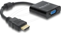 Delock 61077 Átalakító hdmi dugó - vga aljzat fekete kép
