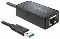 Delock USB 3.0 A Keystone module usb 3.0 a female > usb 3.0 a female black kép