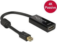 Delock 62613 Minidisplayport m - hdmi f adapterkábel (4k) fekete kép