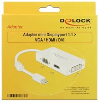 Delock 62630 Mini displayport v1.1 - vga/hdmi/dvi adapter fehér kép