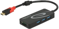 Delock 62900 Usb 3.1 hub (3 port) fekete kép
