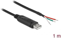 Delock 62930 Usb-a 2.0 -> nyitott vezeték m/m adatkábel 1m fekete serial rs-232 kép