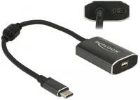 Delock 62990 Usb-c -> mini displayport m/f adapter 0.2m fekete (dp alt mode) 4k 60hz